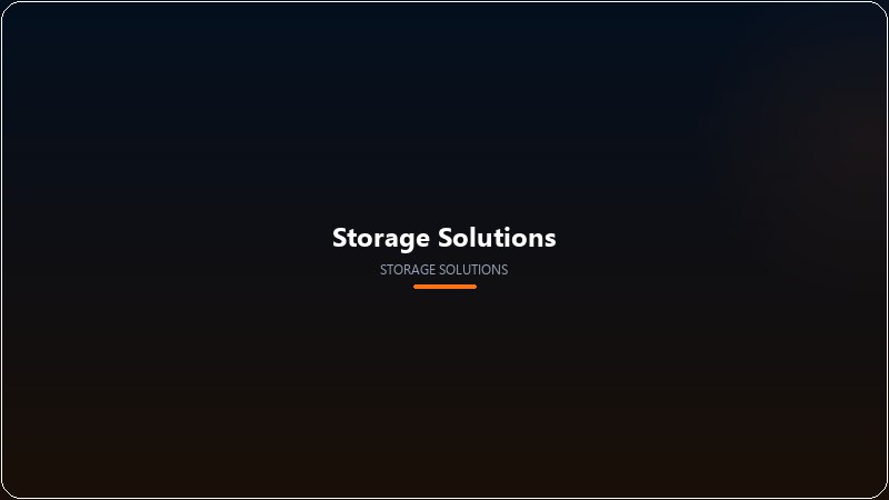 Storage Solutions warehousing