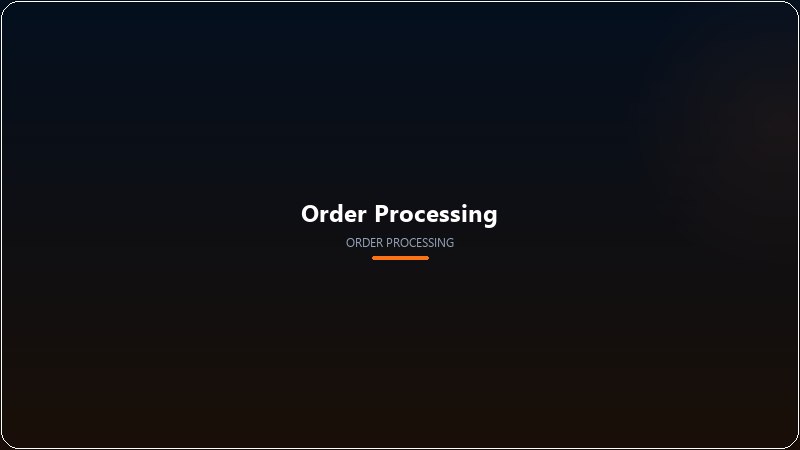 Order Processing fulfilment