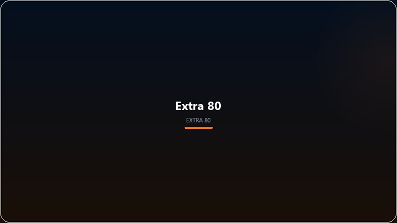 Extra 80 logistics